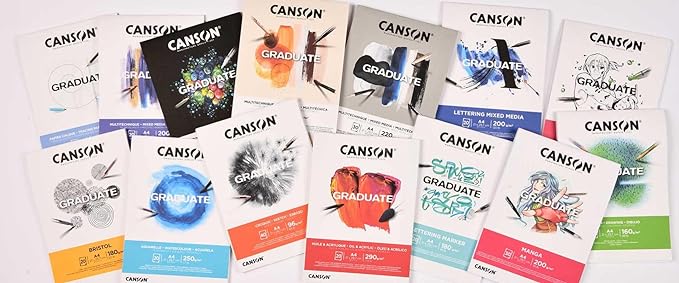 CANSON GRADUATE  DRAWING PAD-A3-30SHEETS-160GSM-WHITE PAPER