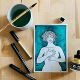 Canson A5 Montval 300gsm water colour practice paper pad including 12 sheets