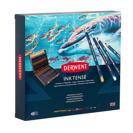 Derwent Inktense Pastel Pencils - 48 Wooden Box
