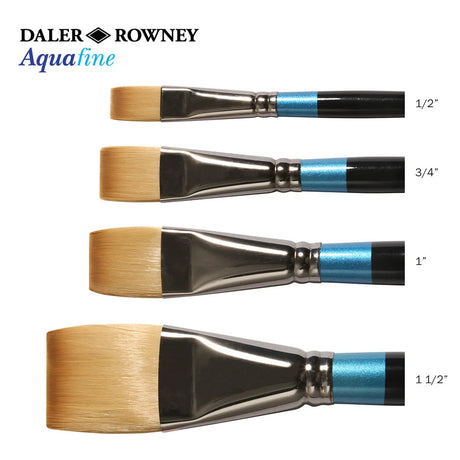 DALER ROWNEY AQUAFINE SHORT FLAT WATERCOLOR BRUSH AF55-1.5In