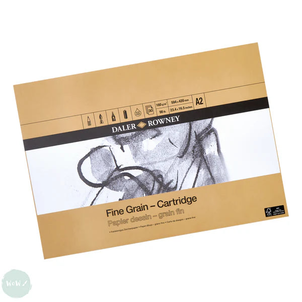 DALER ROWNEY FINE GRAIN CARTRIDGE PAD A2 160GSM