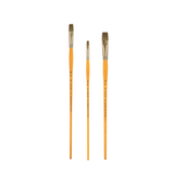 Panart Gold Green Synthetic Long Handle Brush Set of 3 Pcs-GG-06 (F-6,10,14)