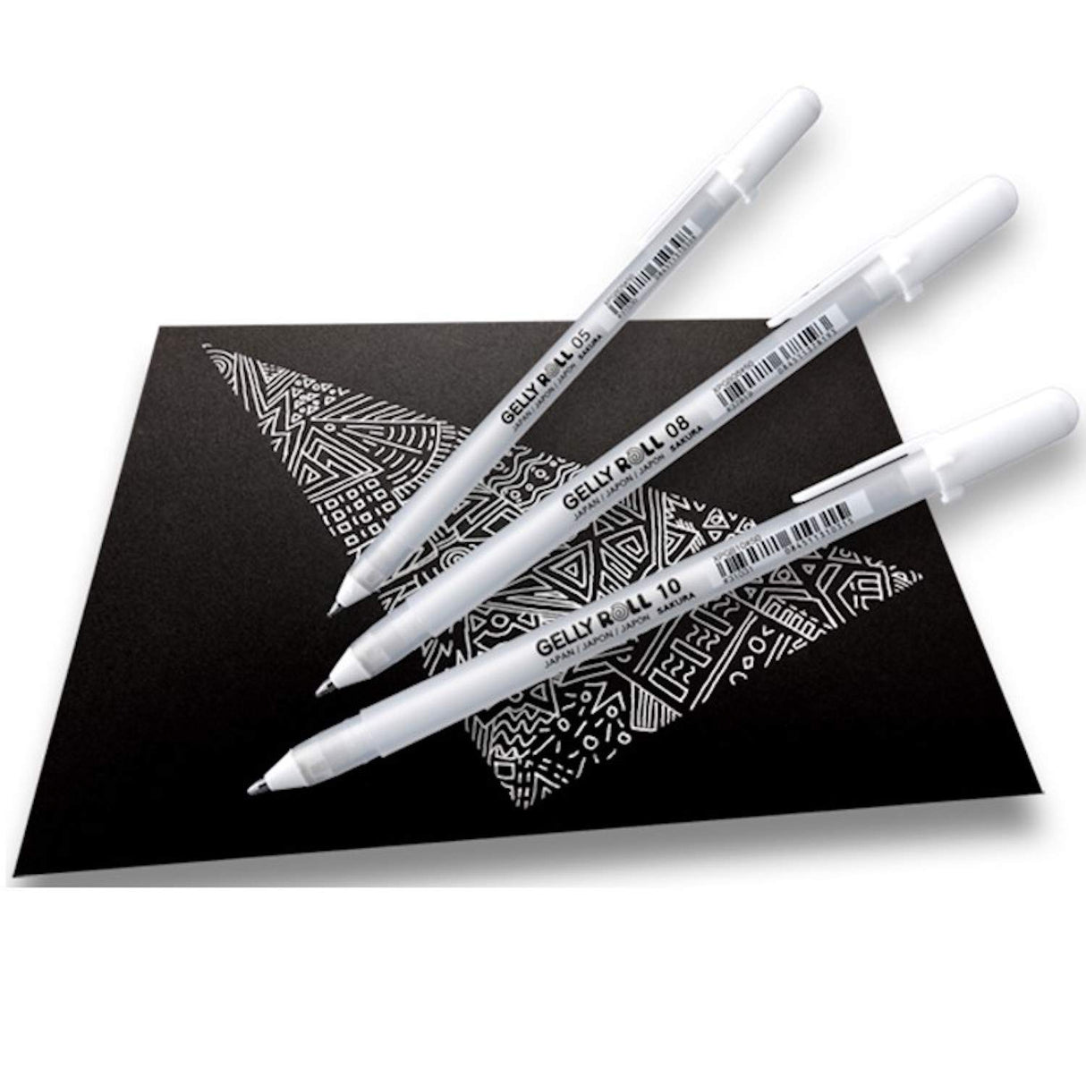 SAKURA GELLY ROLL WHITE 3-PEN SET