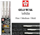 SAKURA GELLY ROLL WHITE 3-PEN SET