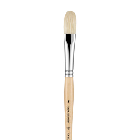 Panart White Bristle Long Handle Filbert Brushes - 221