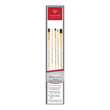 PANART ECHO SYNTHETIC LONG HANDLE BRUSH SET OF 5 PCS, ES-05 (R-0,6 BR-6 FB-10,16)
