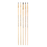 PANART ECHO SYNTHETIC LONG HANDLE BRUSH SET OF 5 PCS ES-01 (R-000,2,4,6,8)