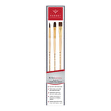 PANART ECHO SYNTHETIC LONG HANDLE BRUSH SET OF 3 PCS, ES-06 (R-10 BR-16 FB-12)