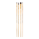 PANART ECHO SYNTHETIC LONG HANDLE BRUSH SET OF 4 PCS, ES-03 (R-4,12 BR-4,12)