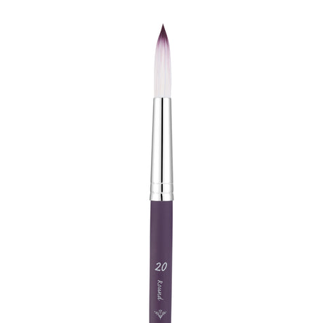 Panart Two Tone Synthetic Round Short Handle Brush Pack - 3 Pcs (6601-20)
