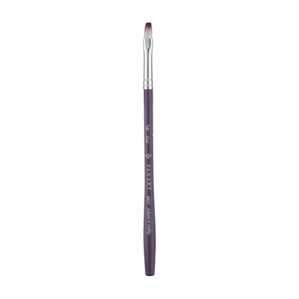 Panart Two Tone Synthetic Flat Short Handle Brush Pack - 5 Pcs (6621-6)
