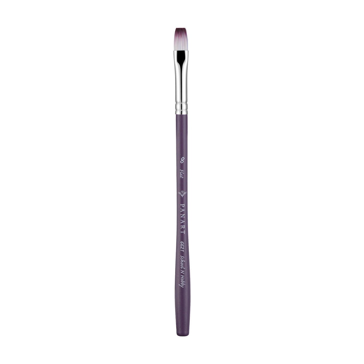 Panart Two Tone Synthetic Flat Short Handle Brush Pack - 3 Pcs (6621-8)