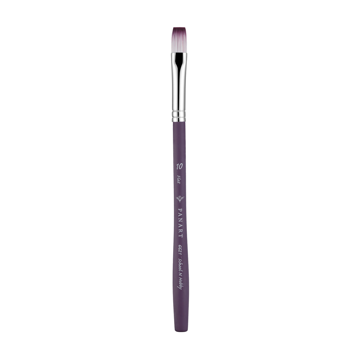 Panart Two Tone Synthetic Flat Short Handle Brush Pack - 3 Pcs (6621-10)