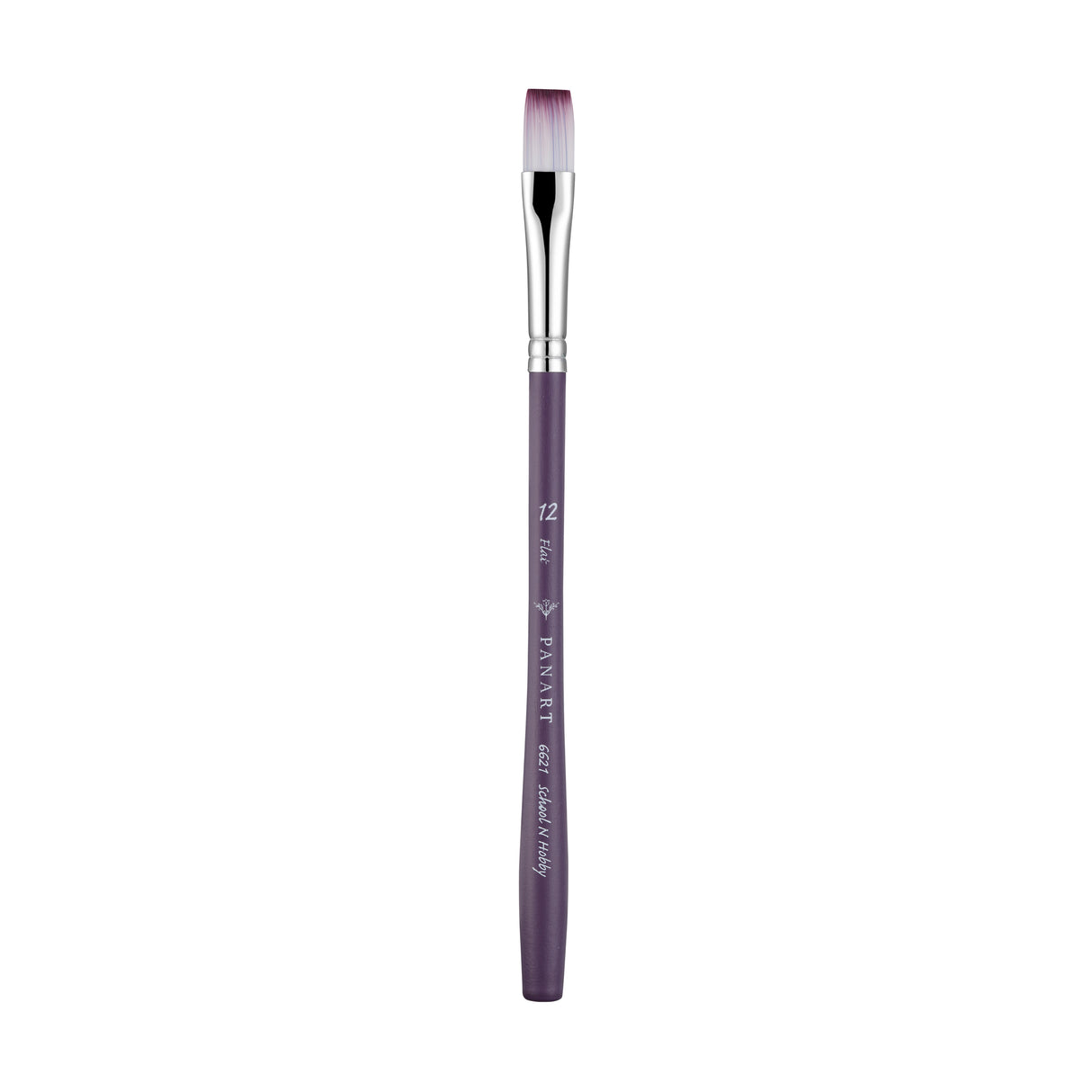 Panart Two Tone Synthetic Flat Short Handle Brush Pack - 3 Pcs (6621-12)