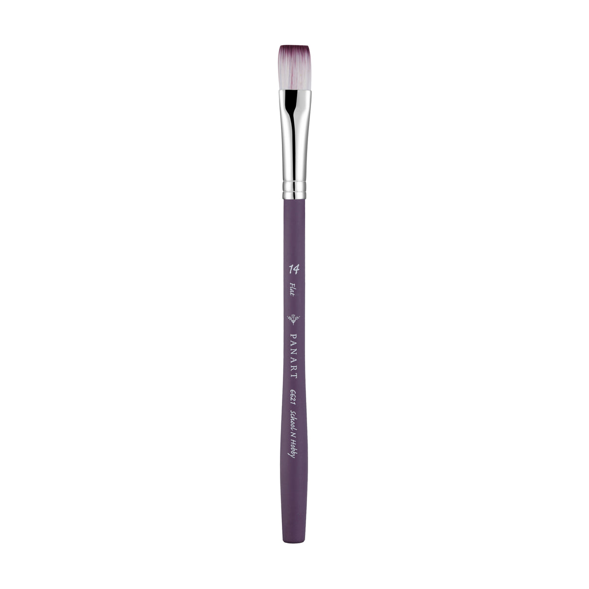 Panart Two Tone Synthetic Flat Short Handle Brush Pack - 3 Pcs (6621-14)