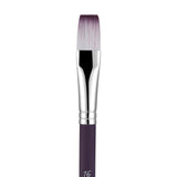 Panart Two Tone Synthetic Flat Short Handle Brush Pack - 3 Pcs (6621-16)