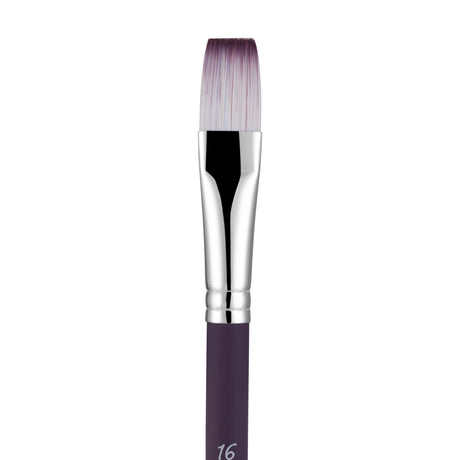 Panart Two Tone Synthetic Flat Short Handle Brush Pack - 3 Pcs (6621-16)