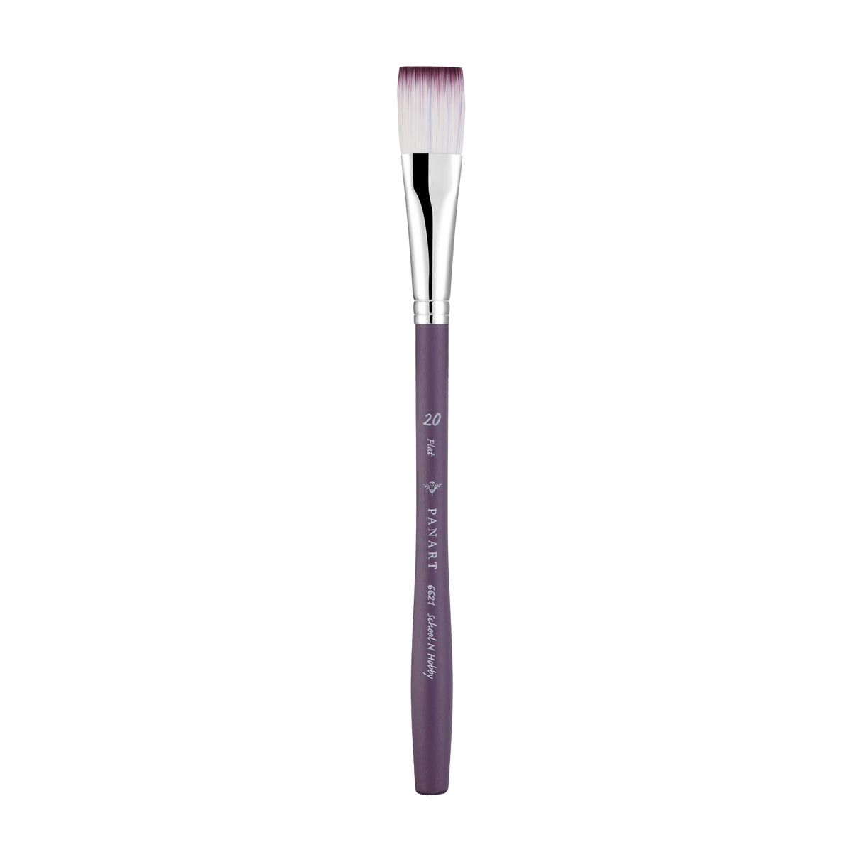 Panart Two Tone Synthetic Flat Short Handle Brush Pack - 3 Pcs (6621-20)