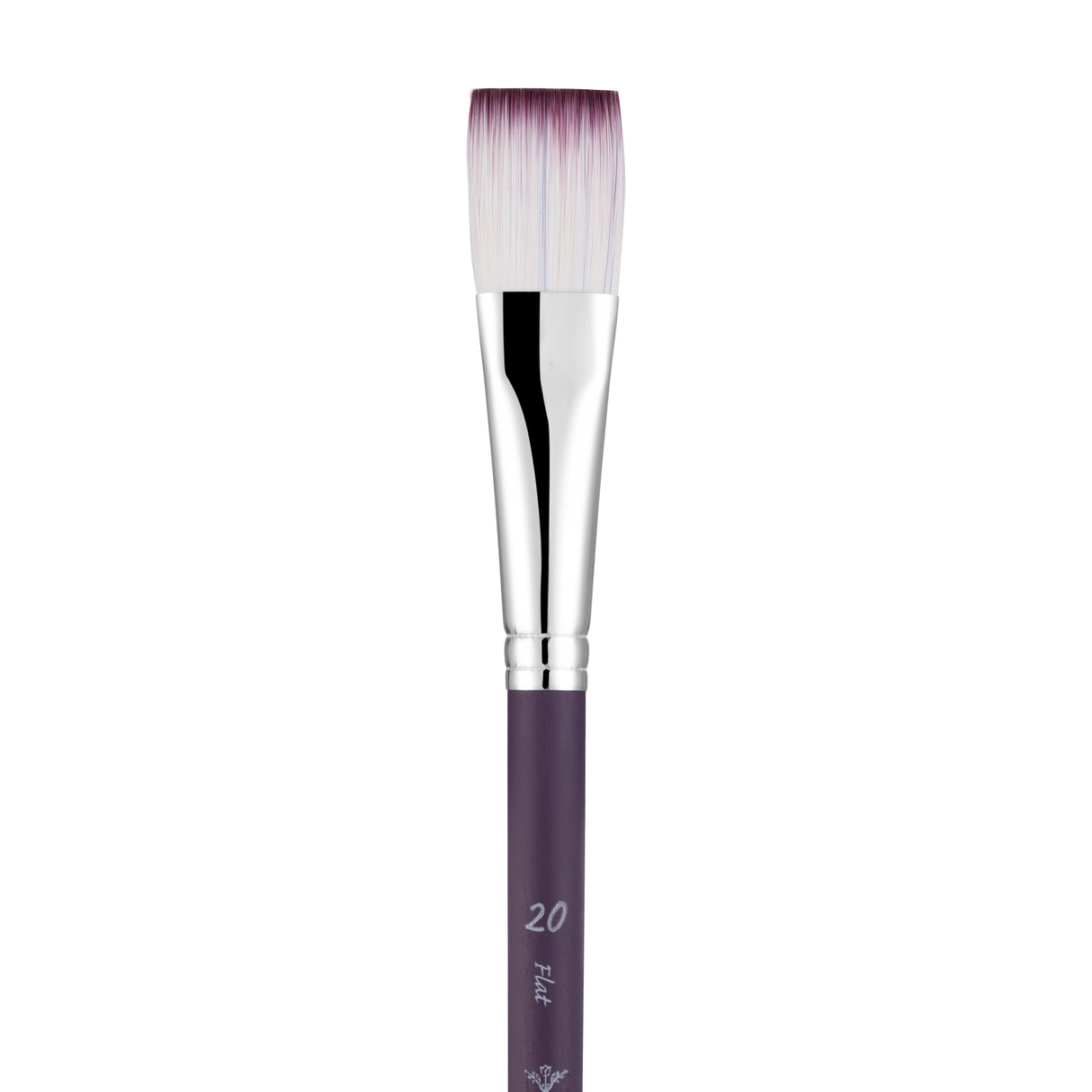 Panart Two Tone Synthetic Flat Short Handle Brush Pack - 3 Pcs (6621-20)
