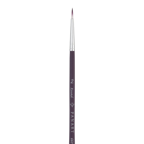 Panart Two Tone Synthetic Round Short Handle Brush Pack - 5 Pcs (6601-2)