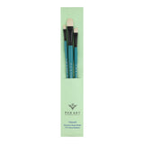 PANART VEGAN SYNTHETIC BRISTLE LONG HANDLE BRUSH SET OF 3 PCS (FB-8,16 AG-12)