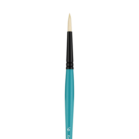 Panart Vegan Synthetic Bristle Round Long Handle Brushes - 7702