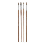 PANART MONGOOSE SYNTHETIC LONG HANDLE BRUSH SET OF 4 PCS MS-02(R-8,12 F-6,10)