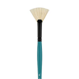 Panart Vegan Synthetic Bristle Fan Long Handle Brushes - 7802
