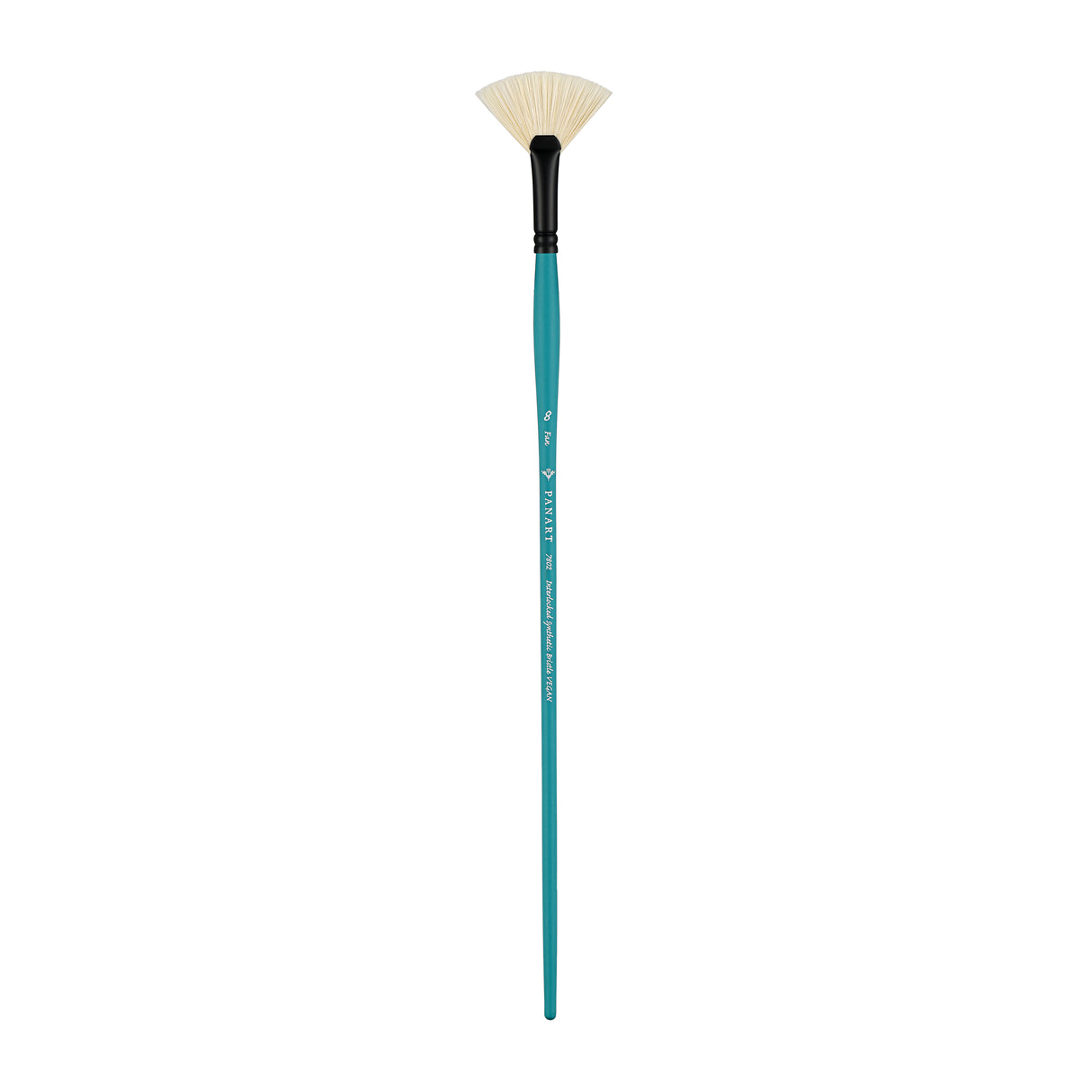 PANART VEGAN SYNTHETIC BRISTLE FAN LONG HANDLE BRUSH 7802-8