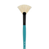 Panart Vegan Synthetic Bristle Fan Long Handle Brushes - 7802