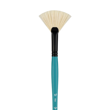 Panart Vegan Synthetic Bristle Fan Long Handle Brushes - 7802