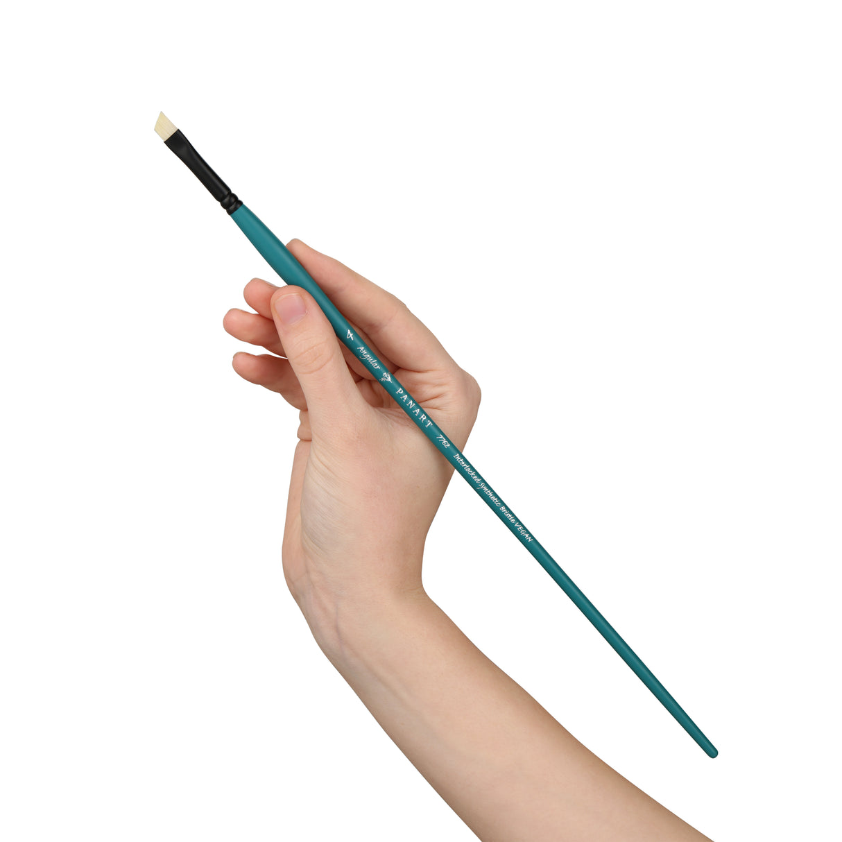 Panart Vegan Synthetic Bristle Angular Long Handle Brushes - 7762