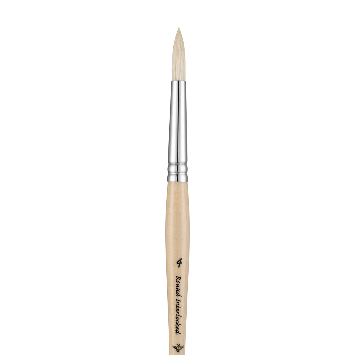 Panart White Bristle Round Paint Brush Long Handle – 201