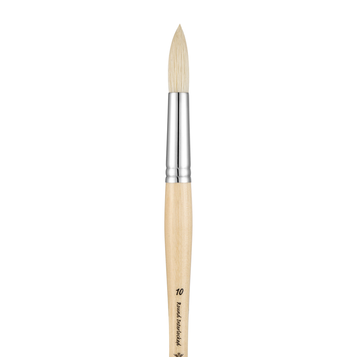 Panart White Bristle Round Paint Brush Long Handle – 201