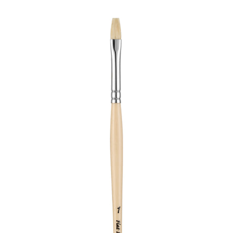 Panart White Bristle Long Handle Flat Brushes - 211