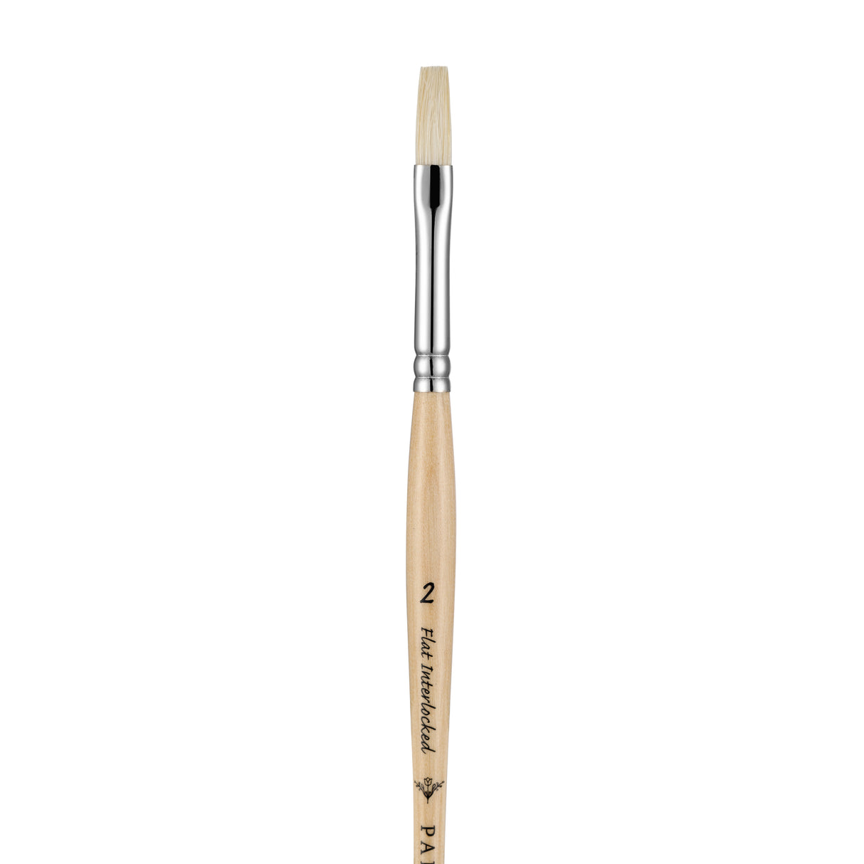 Panart White Bristle Long Handle Flat Brushes - 211