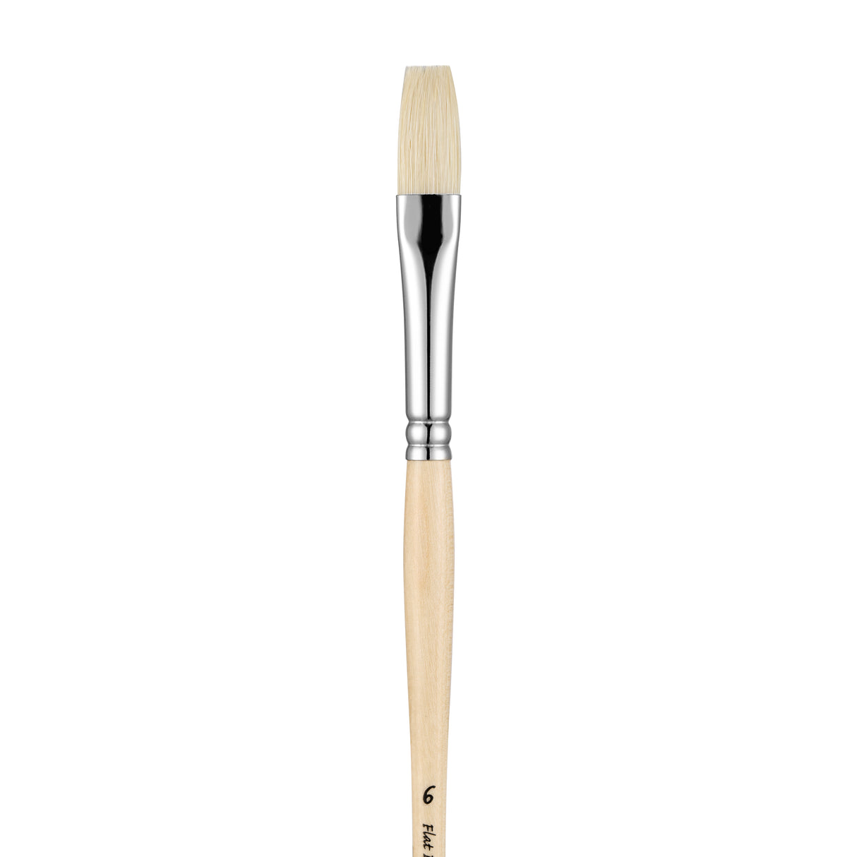 Panart White Bristle Long Handle Flat Brushes - 211