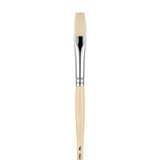 Panart White Bristle Long Handle Flat Brushes - 211