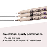 SAKURA PIGMA MICRON PEN-3PCS SET-BLACK