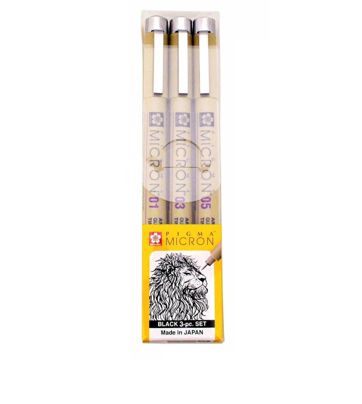 SAKURA PIGMA MICRON PEN-3PCS SET-BLACK
