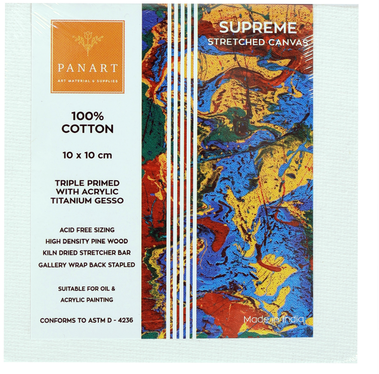 PANART STRETCHED CANVAS COTTON 10X10CM-(4"X4")
