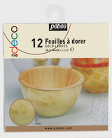 PEBEO DECO GOLD LEAVES BOOKLET OF 12 LEAVES GOLD