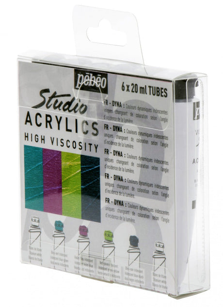 PEBEO STUDIO ACRYLIC PAINT SET  PACK DYNA 6T 20ML
