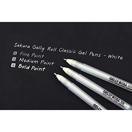 SAKURA GELLY ROLL WHITE 3-PEN SET