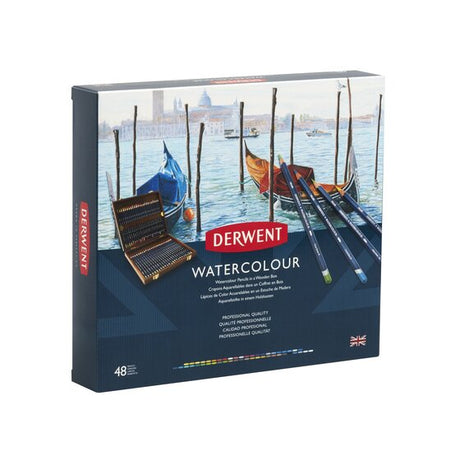 Derwent Watercolour Pencils 48 Wooden Box