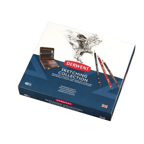 Derwent Sketching Pencils 48 Wooden Box