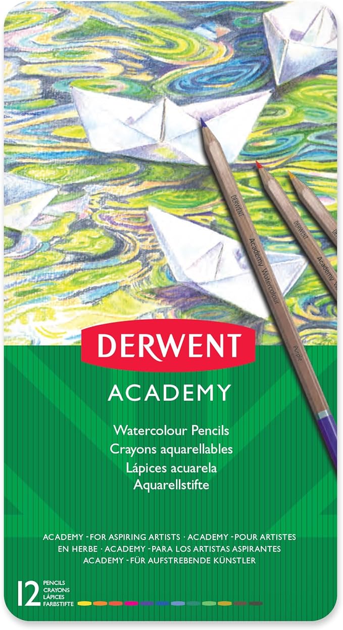 Derwent Academy Watercolour 12 Tin