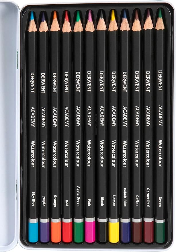 Derwent Academy Watercolour 12 Tin