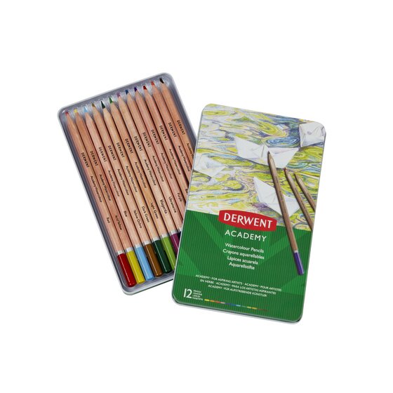 Derwent Academy Watercolour 12 Tin
