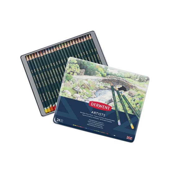 Derwent Artists Pencils Tin Of 24